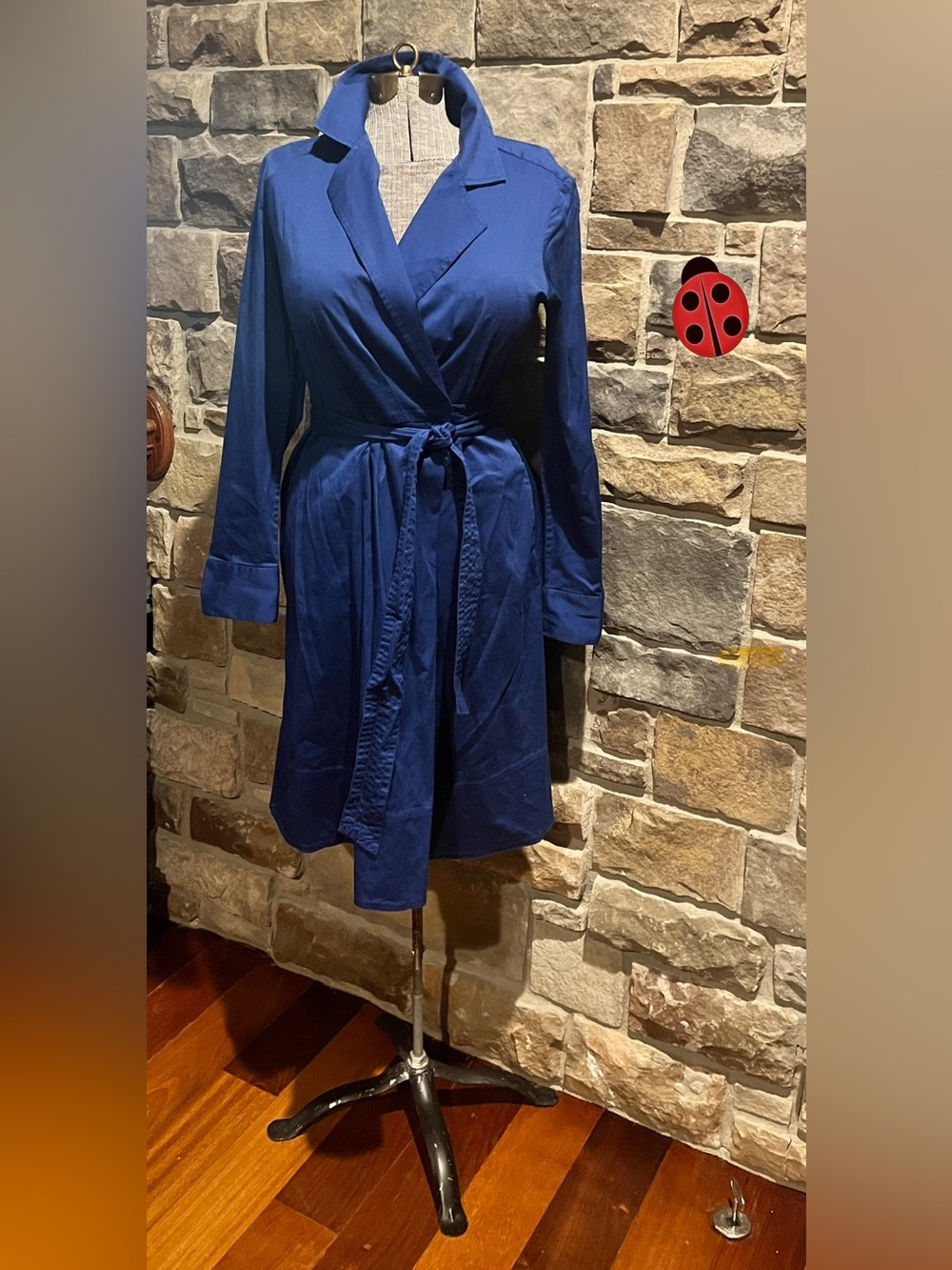 Talbots Classic Wrap Coat Dress in Royal Blue size 12